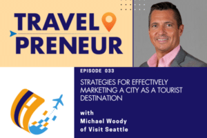 Visit Seattle's Travel Advocacy campaign poster featuring Michael Woody